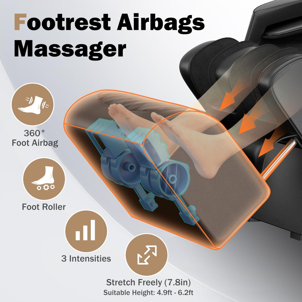 Culanta Massage Chair Full Body, Zero Gravity SL-Track Shiatsu Massage Recliner Chair with Body Scan, Airbags, Foot Rollers, Deep Yoga Stretch, Heating (U1-Black) Culanta