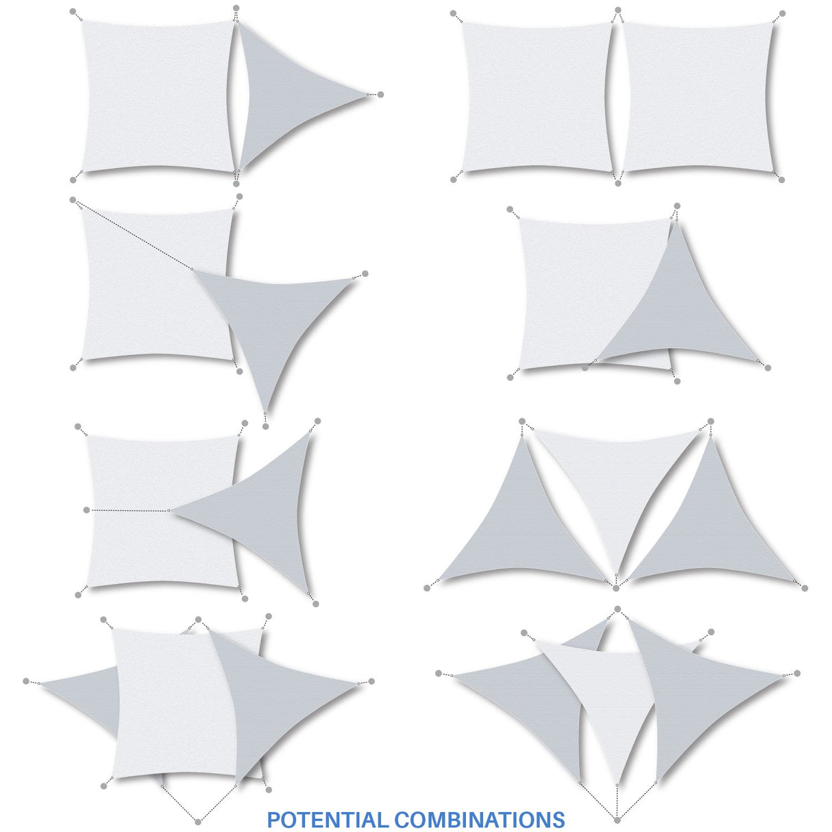 E&K Sunrise 14' x 18' Sun Shade Sail Rectangle Canopy Shade Cover UV Block for Patio Backyard Garden Outdoor (Beige) E&K