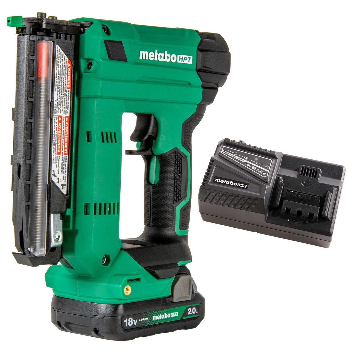 Metabo HPT 18V MultiVolt™ Cordless 23-Gauge Pin Nailer Kit | Includes Battery and Charger | Double Trigger for Maximum Safety | One Piece Nose Structure | Dry Fire Lockout | NP1835DA Metabo HPT