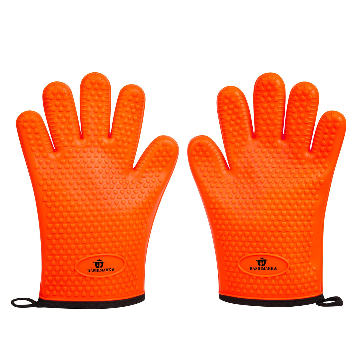 Heat-Resistant BBQ Gloves – Non-Slip Silicone Grip, Waterproof, Perfect for Grilling, Baking, & Smoking – High Heat Protection up to 500°F HASHIMARK