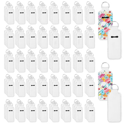 120 Pcs Sublimation Lipstick Keychain Bulk 3.94×1.57 Inch DIY Lipstick Holder Keychain with Key Ring Heat Transfer Keychain Blank Travel Keychain Small Items Organizer for Women Travel Supplies