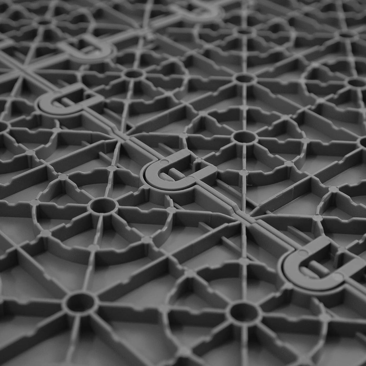 FlooringInc's Nitro 12"x12" Snap-Together Garage Flooring Tiles, Non-Slip Interlocking Plastic Floor Mat, Organization & Storage, Coin Pattern, Graphite, 12 Tiles, 12 Sq/Ft IncStores