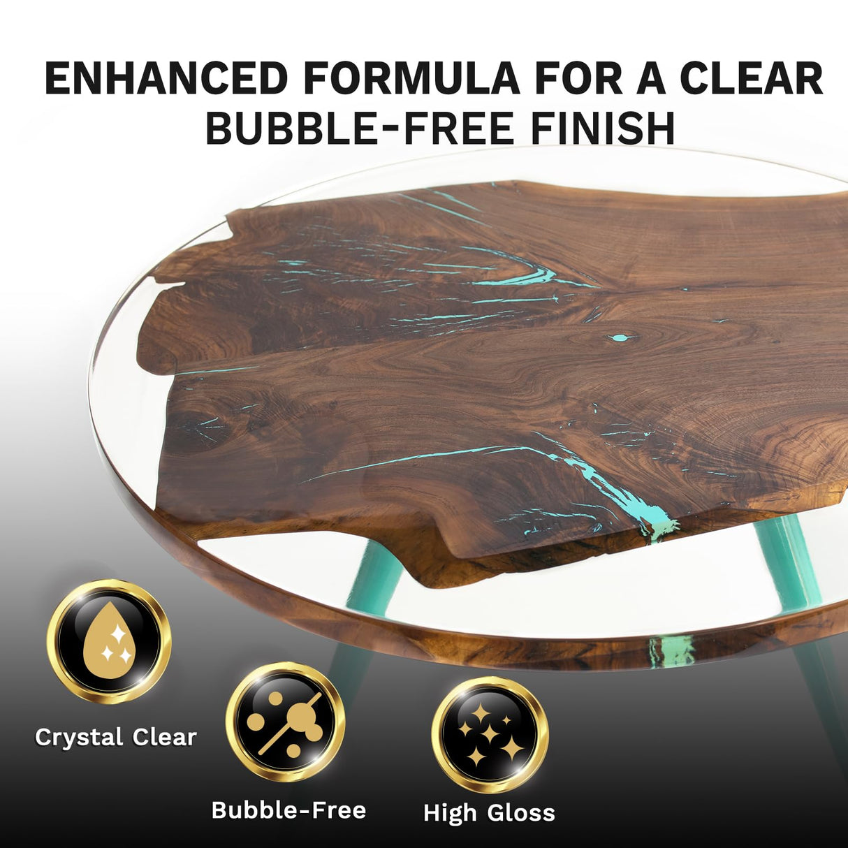 Teexpert Deep Pour Epoxy Resin 3 Gallon Kit: New Version 2-5 inch Deep Pour Resin for Large Wood Working River Table Crystal Clear UV Resistant Epoxy Resin - 2:1 Mix by Weight Teexpert