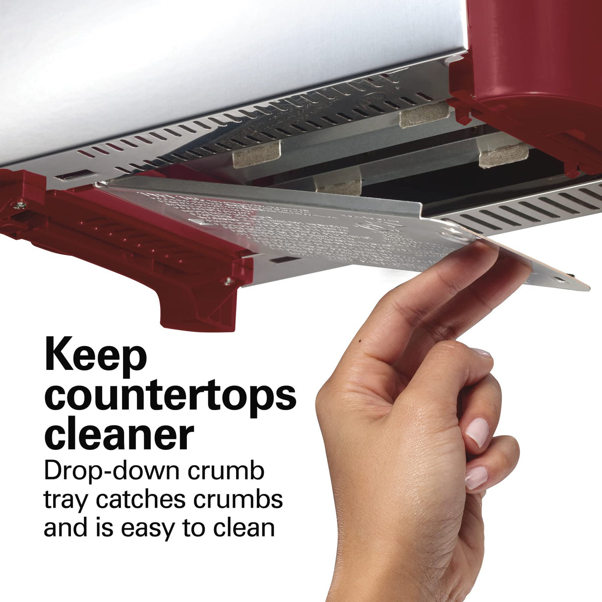 Hamilton Beach 2 Slice Toaster with Extra Wide Slots, Shade Selector, Auto-Shutoff, Cancel Button and Toast Boost, Red Hamilton Beach