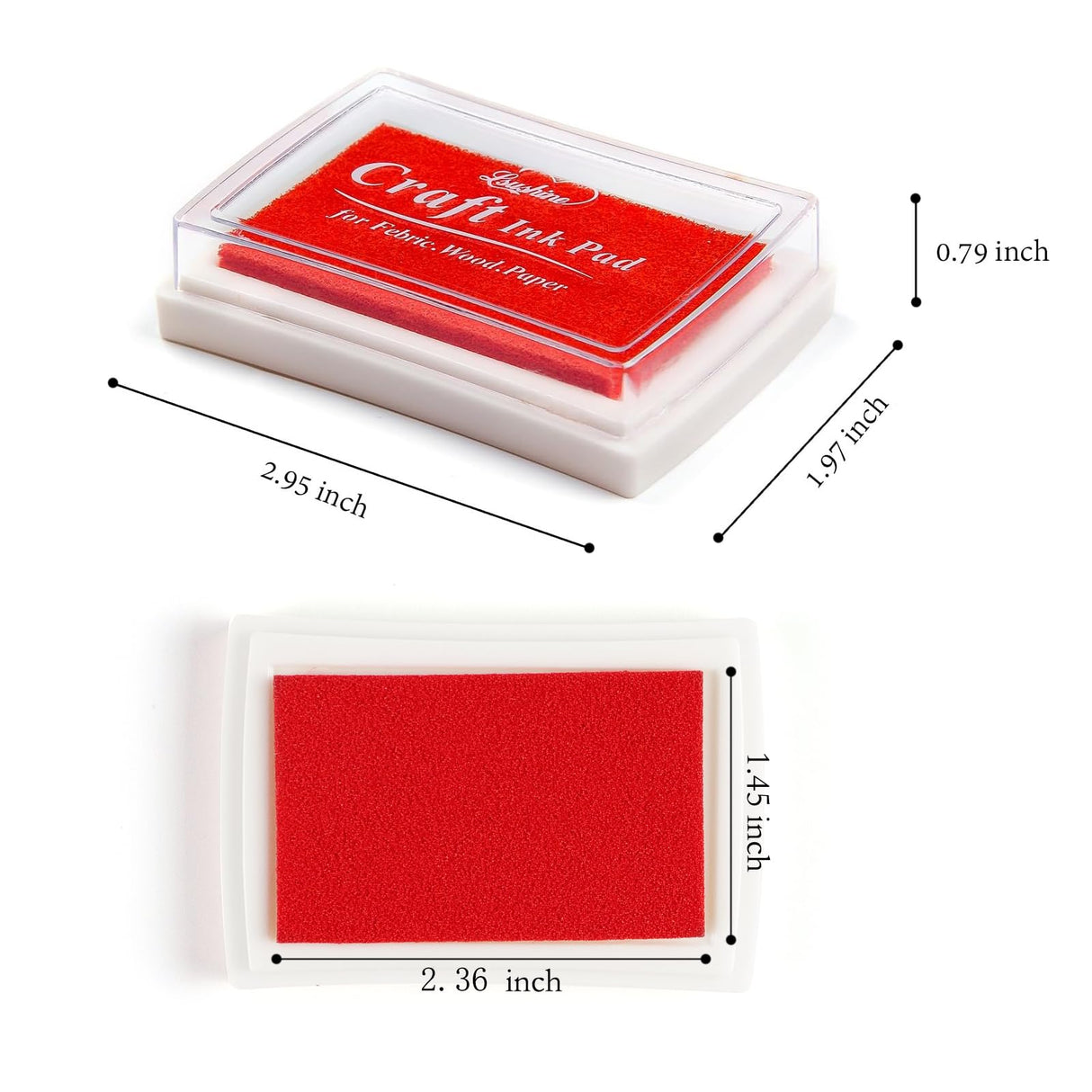 Lsushine Craft Ink Pad Stamps Partner DIY Color,15 Color Craft Ink Pad for Stamps, Paper, Wood Fabric (Pack of 15) Lsushine