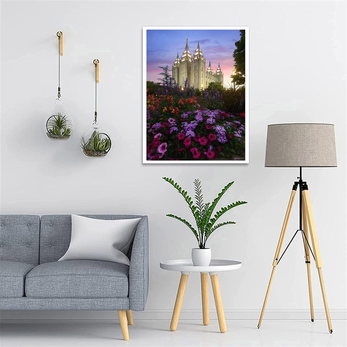 Diamond Painting Kits for Adults, Kids Salt Lake Temple Scenery DIY 5D Diamond Painting Arts Craft for Home Wall Decor Birthday Gifts 12x16in YEEIFFD