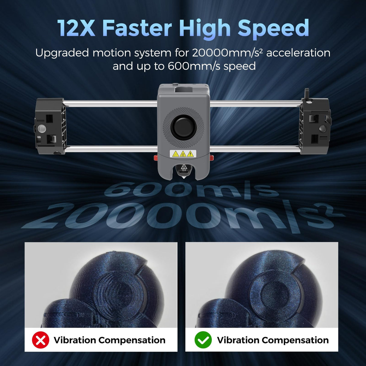 FLASHFORGE Adventurer 5M Pro 3D Printer, 600mm/s High-Speed, FDM 3D Printer Auto Leveling with 280°C Quick Detachable Nozzle, Core XY Structure, Dual Filtration System, Print Size 220x220x220mm FLASHFORGE