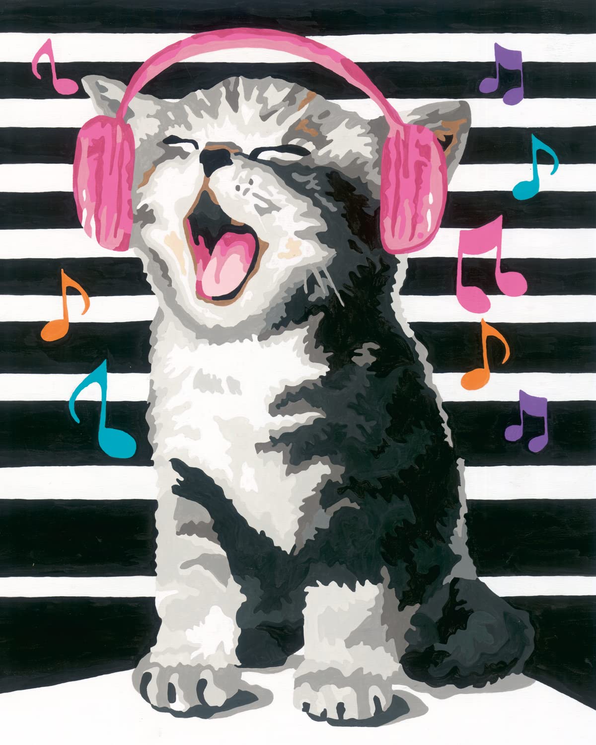 Ravensburger Singing Kitten Paint by Numbers Kit for Children - Painting Arts and Crafts for Kids Age 12 Years Up Ravensburger