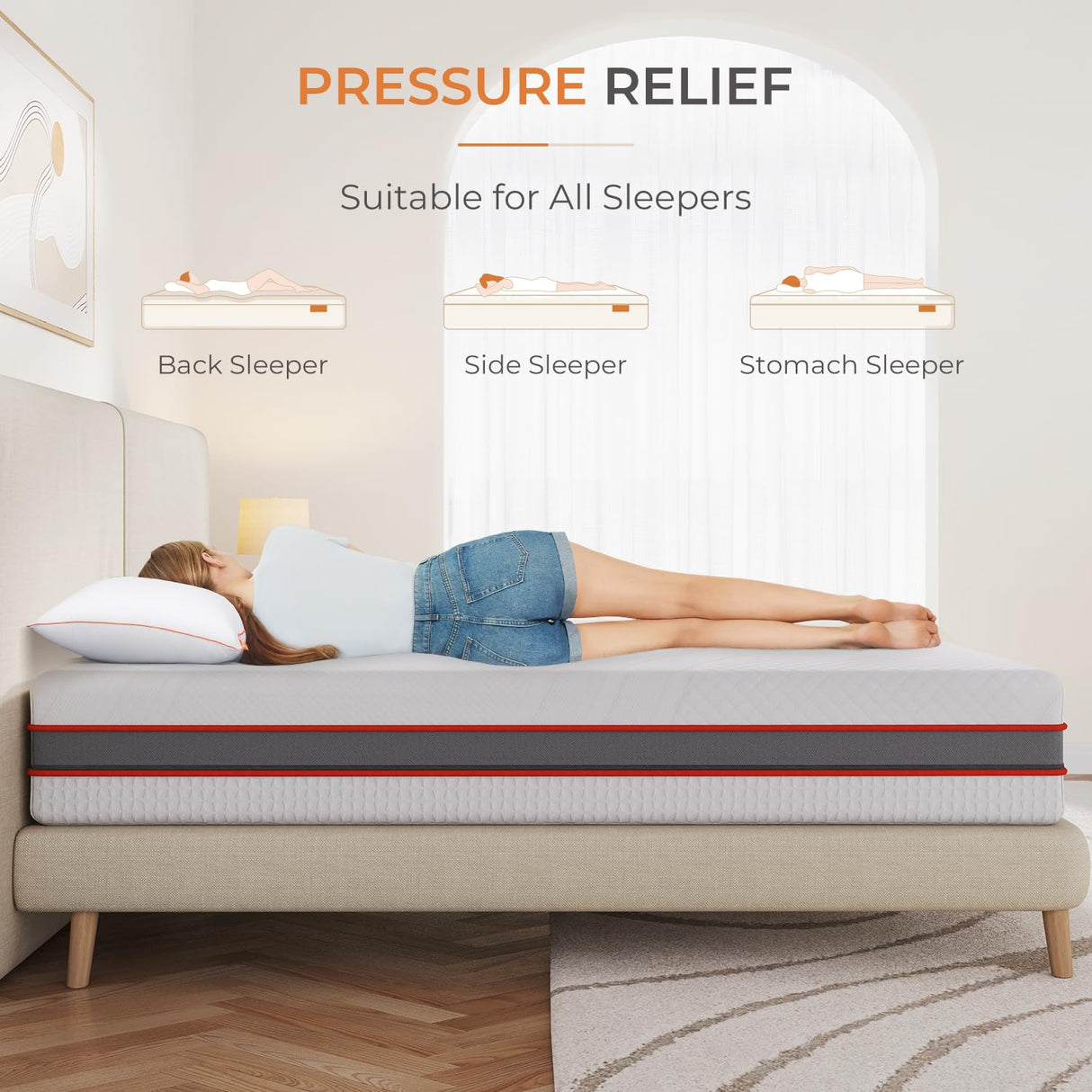 Sweetnight King Mattress, 10 Inch Memory Foam Mattress in a Box for Comfy Sleep and Pressure Relief, Flippable King Size Mattress, CertiPUR-US Certified Sweetnight