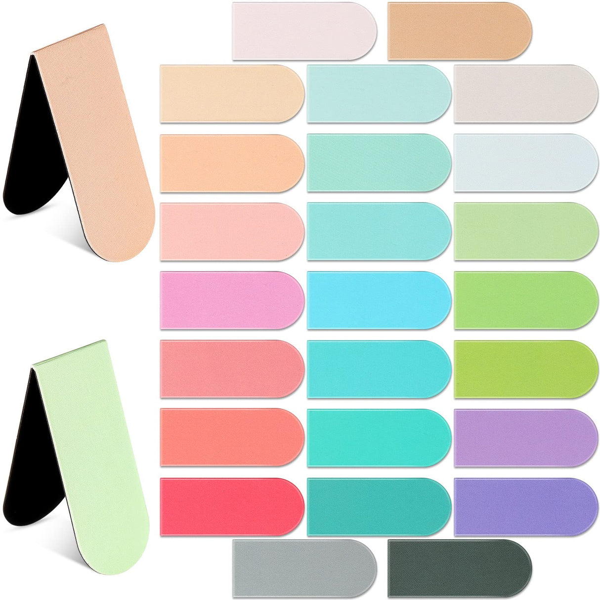 Yeaqee 130 Pcs Magnetic Bookmarks Bulk, Cute Bookmarks, Book Marker Clip, Planner Bookmark Clip, Magnetic Page Markers, Reading Accessories, for Lovers Women Men Teachers Students Kids, 0.8x2 Inch Yeaqee