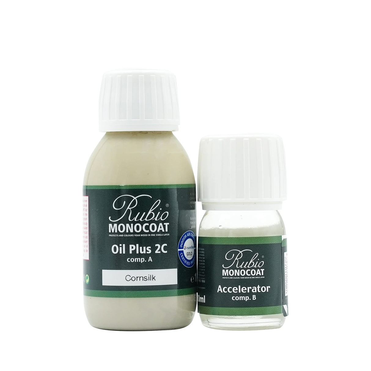 Rubio Monocoat Wood Stain & Finish 65 ft² - Cornsilk | Oil Plus 2C | Quick-Dry, Eco-Friendly Linseed Wood Oil for Indoor Use, Includes Accelerator (Part B) | Protector | 130 ml Rubio Monocoat