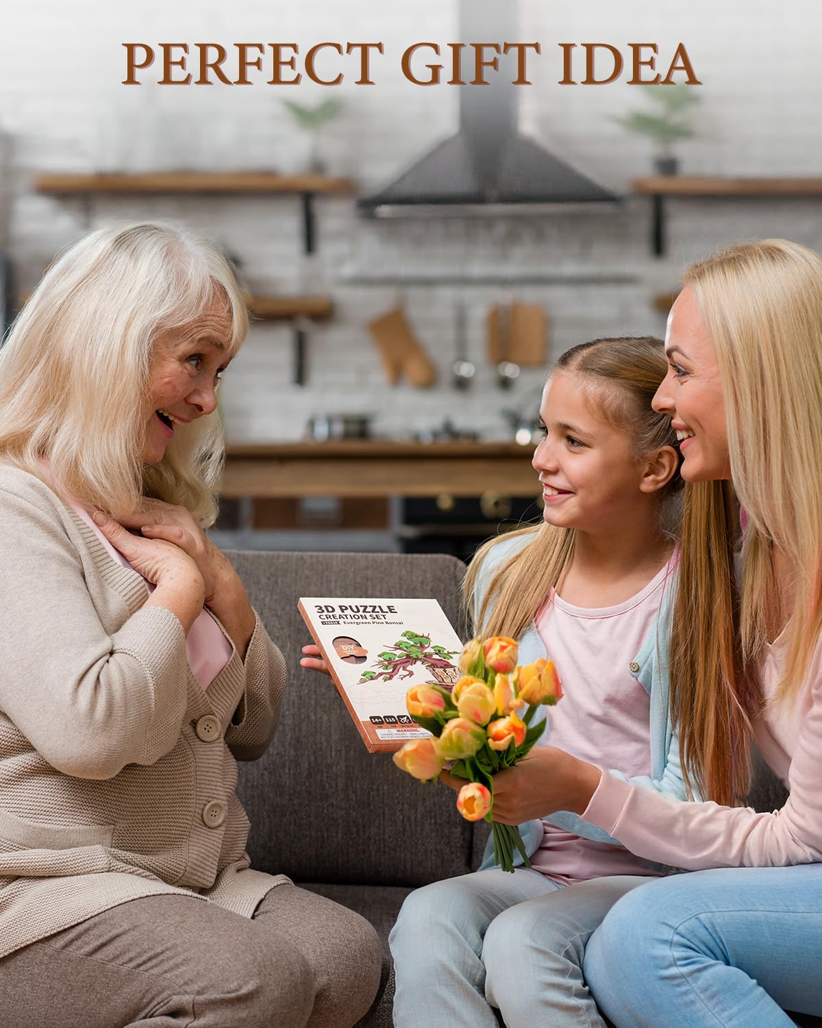 Wowood 3D Wooden Puzzle for Adults-Evergreen Pine Bonsai, DIY Wood Model Kits for Adults, Creative Craft Kits for Adults, Unique Gift and Home Decor for Nature Lovers (115PCS) Wowood