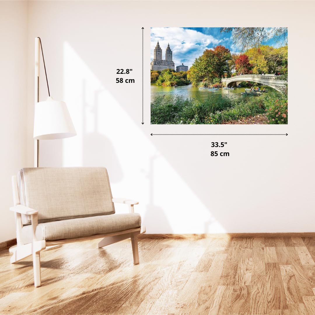 Trefl Wanderlust: Charming Central Park, New York 1500 Piece Jigsaw Puzzle Prime 33"x23" Thick Cardboard, BIO, ECO, New York, Travel, Creative Entertainment for Adults and Children from 12 Years Old Trefl