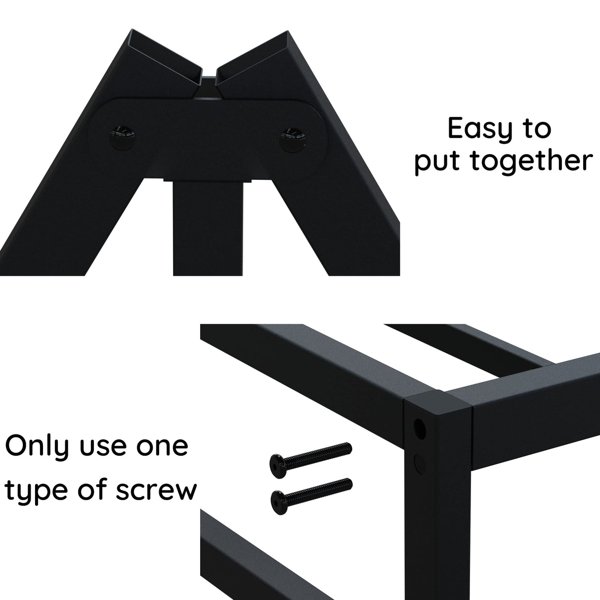 Richwanone 10 Inch Cal King Bed Frame Heavy Duty Metal Platform Mattress Foundation with Steel Slat Support, No Box Spring Needed, Easy Assembly, Black Richwanone