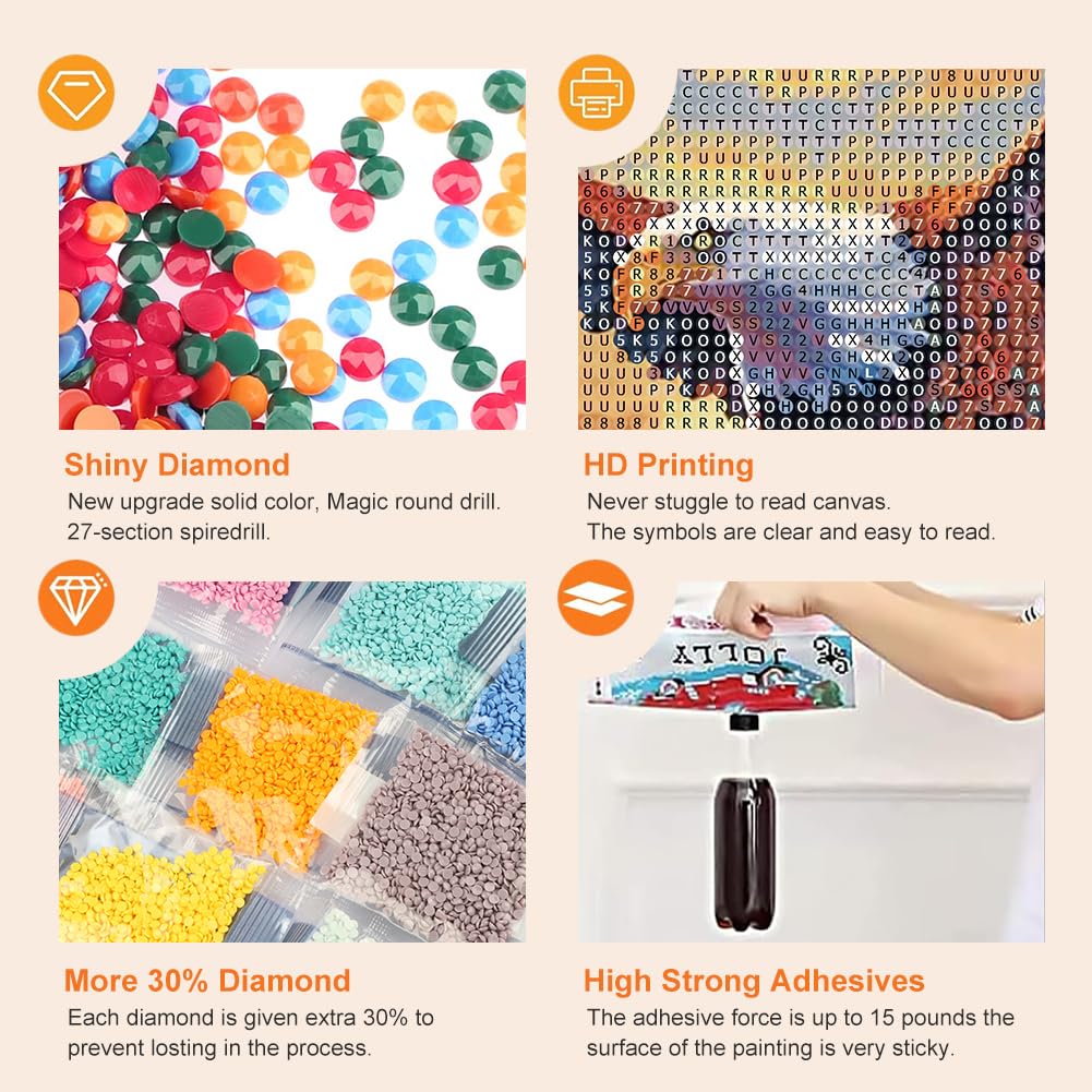 Anuver Eagle Diamond Painting Kits for Adults, 5D DIY Diamond Art Kits for Beginners, Full Drill Diamond Painting Kits for Home Wall Decor, 12x12 Inch Anuver