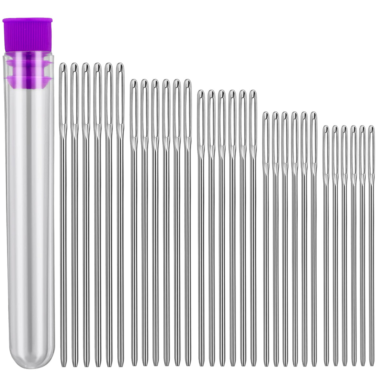 Bupete Large Eye Blunt Needles, 5 Sizes Sewing Needles, Metal Yarn Needles, Embroidery Needles for Hand Sewing for Knitting Sewing Crochet Bupete