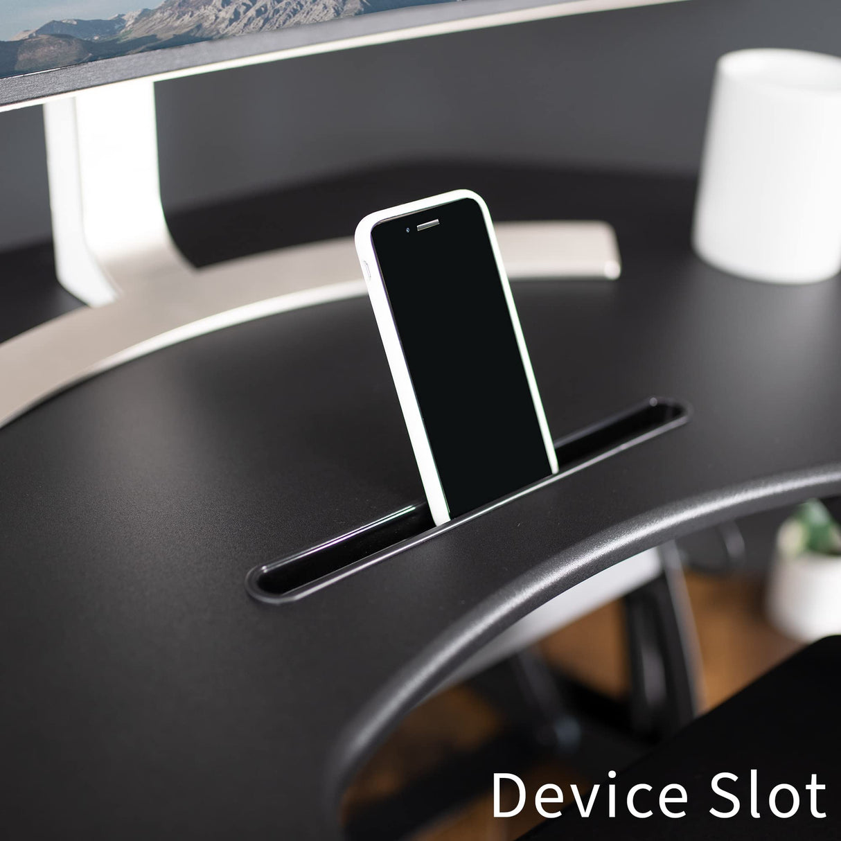 VIVO 43 inch Corner Electric Height Adjustable Cubicle Stand Up Desk Converter, VE Series, Sit to Stand Tabletop Dual Monitor Riser with USB Port, Black, DESK-V000VCE VIVO