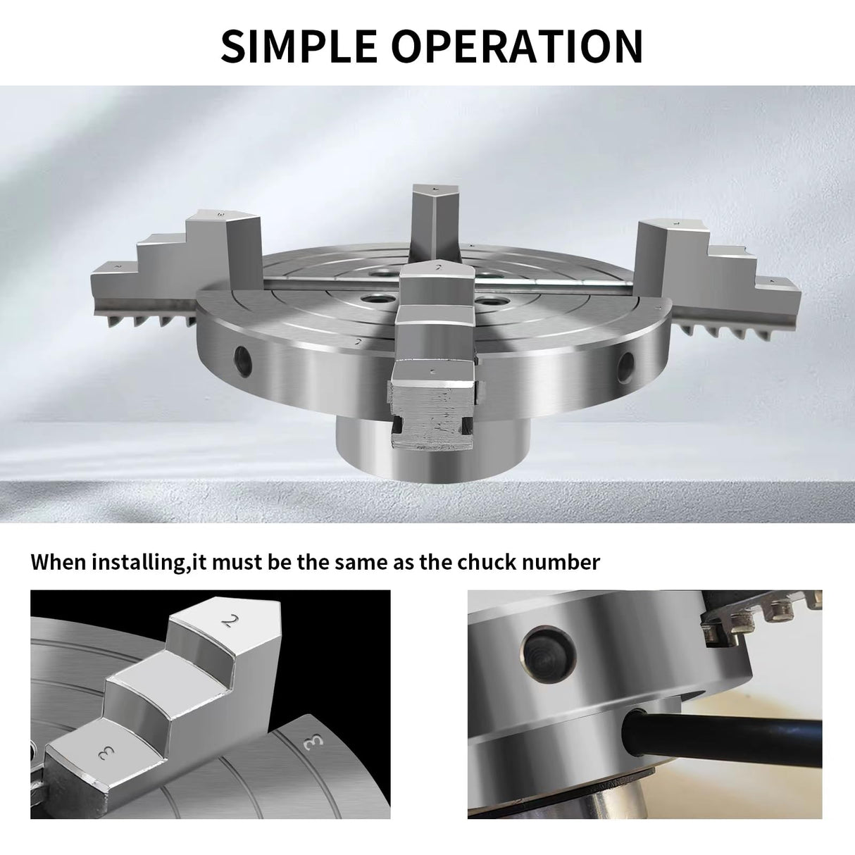 NNBWKIXI 6 Inch Wood Lathe Chuck Set 4 Jaws Self-Centering Lathe Chucks Thread 1 x 8TPI Lathe Chuck for Woodturning NNBWKIXI