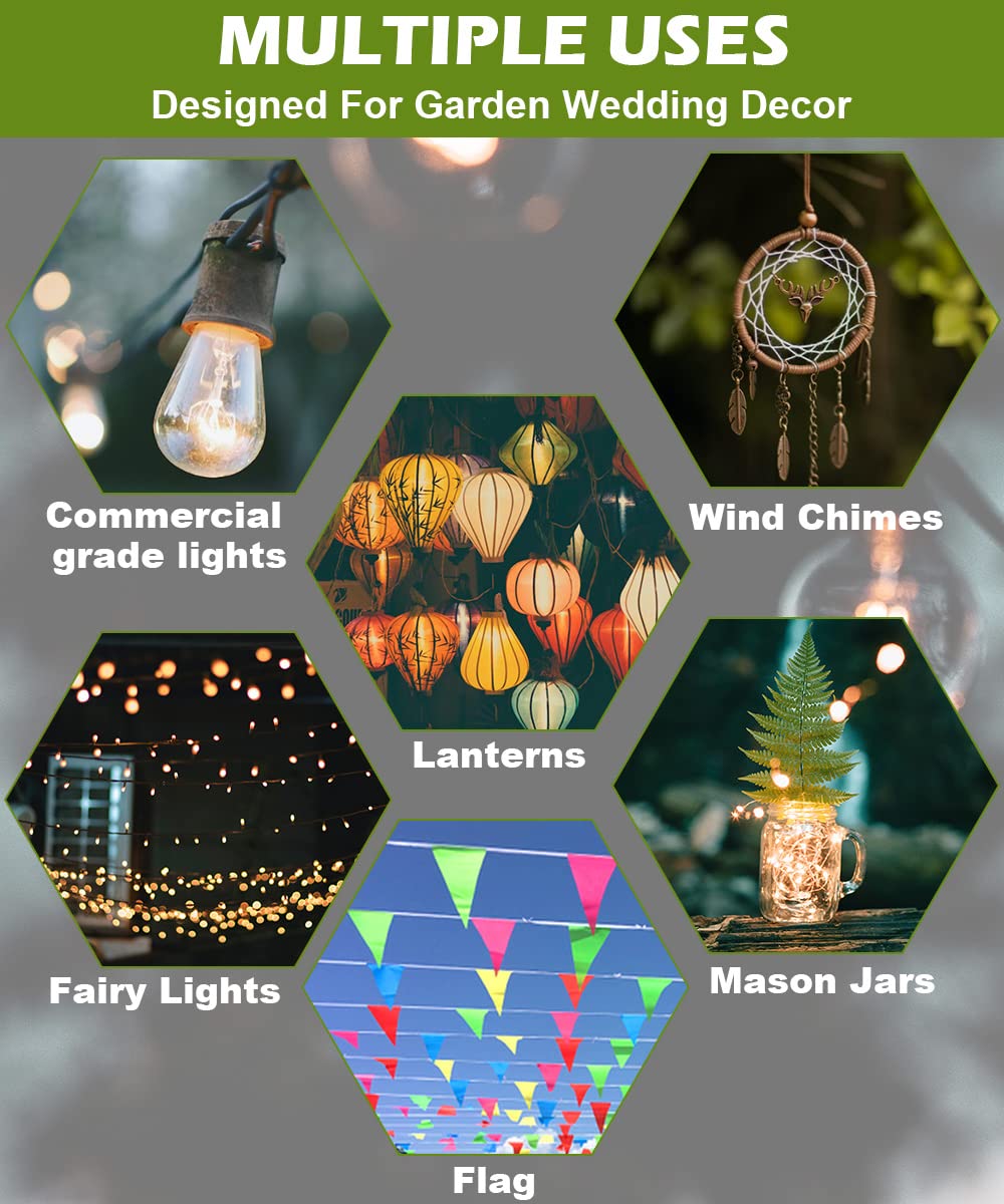 Eazielife Outdoor String Light Pole, 10 FT Heavy Duty Hanging Light Stand Pole for Outside Hard Soil Wood Backyard, Patio, Christmas, Wedding, Party (2 Packs) Eazielife