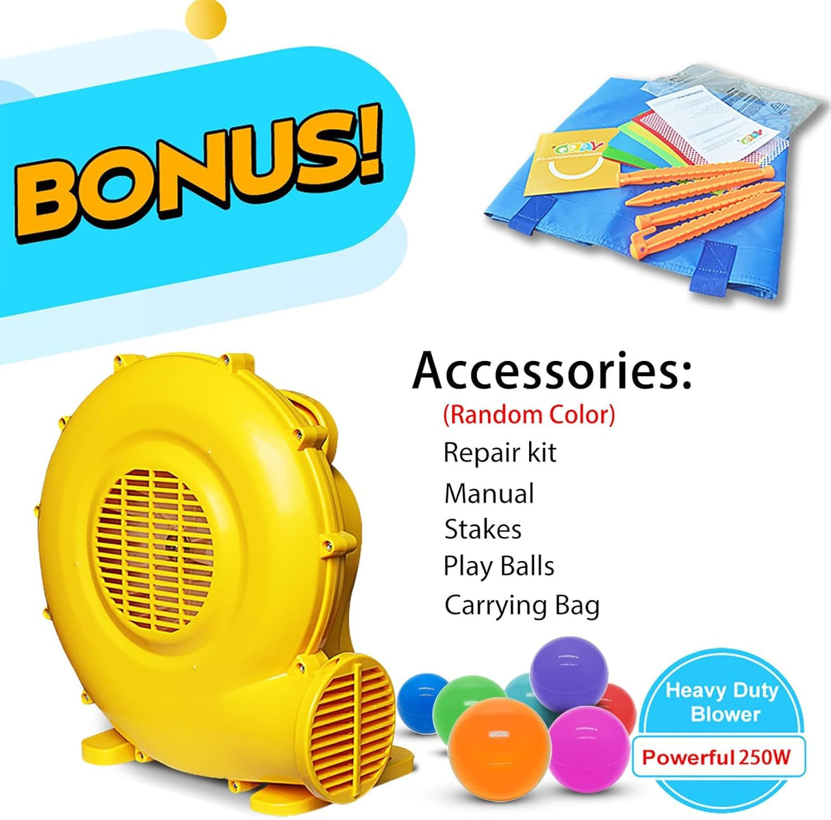 Yard Bounce House for Kids 3-8, Inflatable Bounce House with Slide, Bouncy House with Blower & Play Balls for Indoor Outdoor, 9.5x6.5x6.5FT Bouncy Castle for Toddlers Party YARD