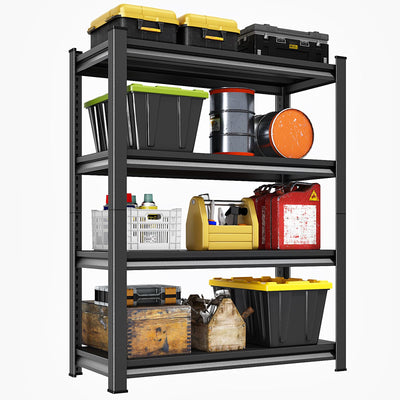 Huhaneon Garage Shelves Heavy Duty - 40''W 2,000Lbs Metal Adjustable Storage Shelving Rack Units for Warehouse Basement Pantry Kitchen 40" W x 16" D x 66" H 4 Tier Black