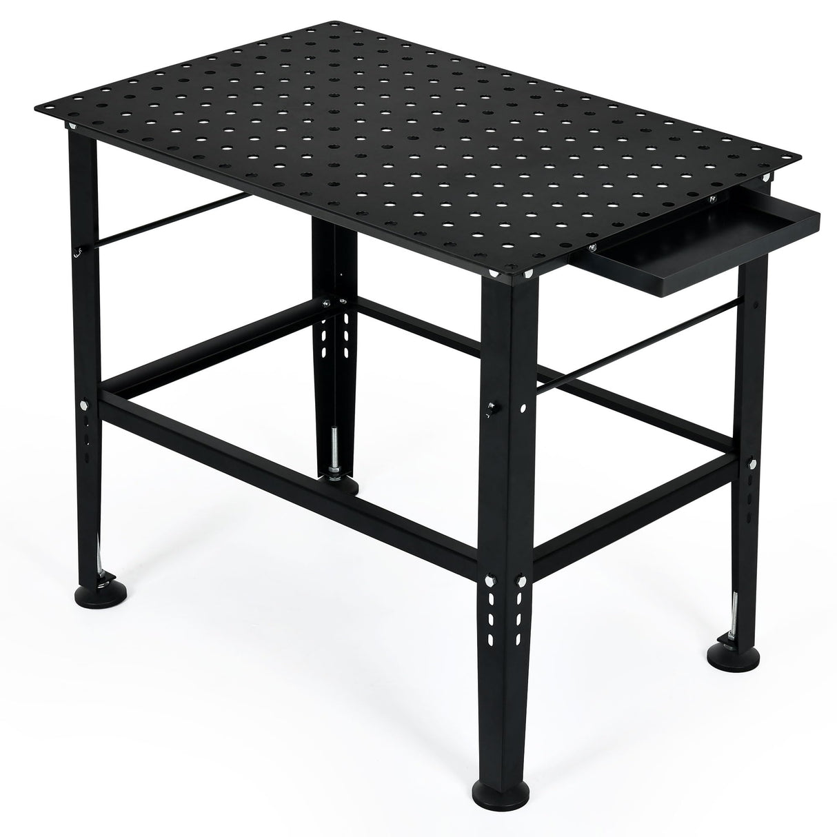 DWVO Welding Table, 36" x 24" Welding Table Top with 5/8" Holes, 0.12" Thick Fabrication Table, 1320lb Load Capacity Fixture Table, Heavy Duty Carbon Steel Weld Table for Shop Home Garage Black DWVO