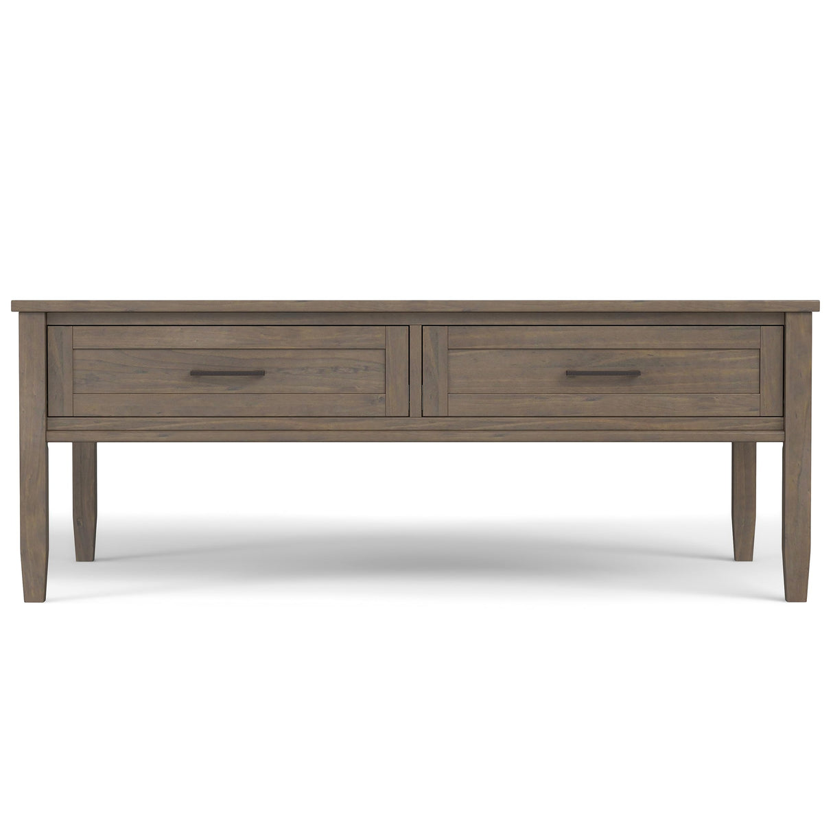 SIMPLIHOME Ela Solid Wood 48 Inch Wide Rectangle Transitional Lift Top Coffee Table in Smoky Brown, for The Living Room and Family Room SIMPLIHOME