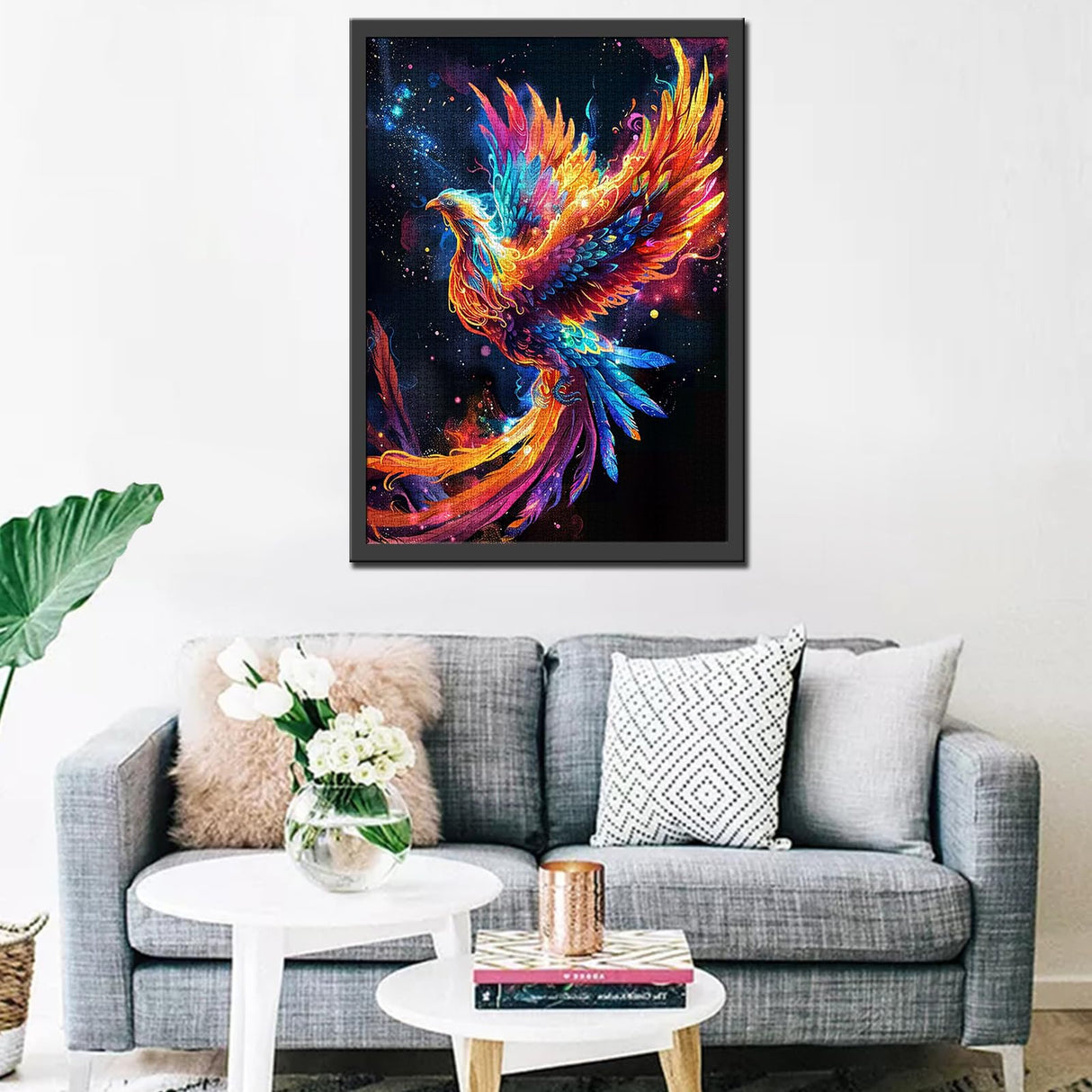 Fire Phoenix Jigsaw Puzzle,Sacred Fantasy Animals 1000 Pieces Jigsaw Puzzles for Adults,27 x 20 Inches Puzzles ,HD Quality Flapping Fly Fire Phoenix Puzzle Gift,Family Activity Perfect for Game Night Tucocoo