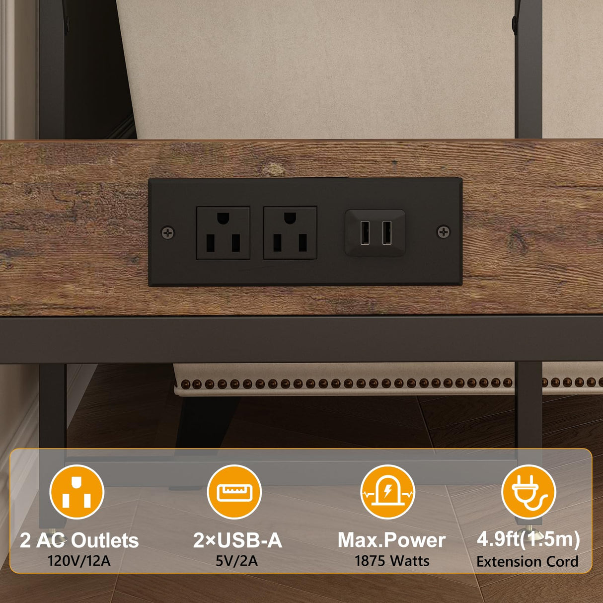 METYERRY Modern 20 Gallon Long Fish Tank Stand for Home Office, 2-Tier Aquarium Stand with Shelf for Storage, Fish Tank Table 30" x 12" x 20.5", Ideal for Breeder Tanks,and Reptile Terrariums, Rustic Brown METYERRY