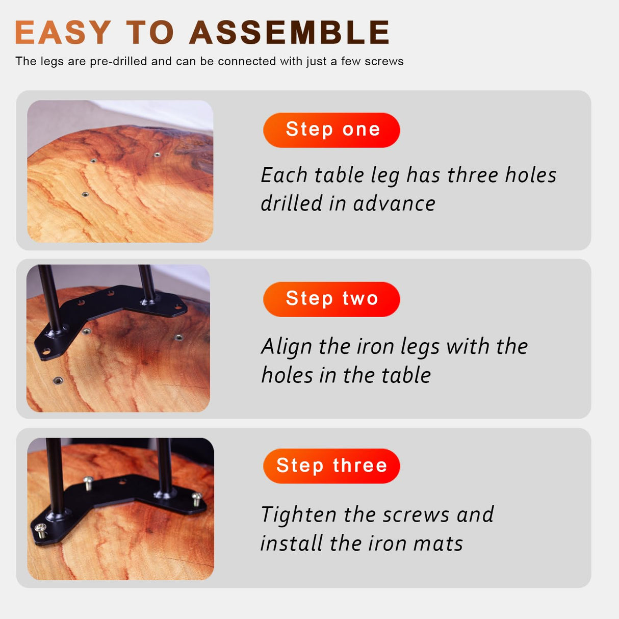 TRFCDSHH Natural Wood Coffee Table,Unique Live Edge Coffee Table for Living Room TRFCDSHH