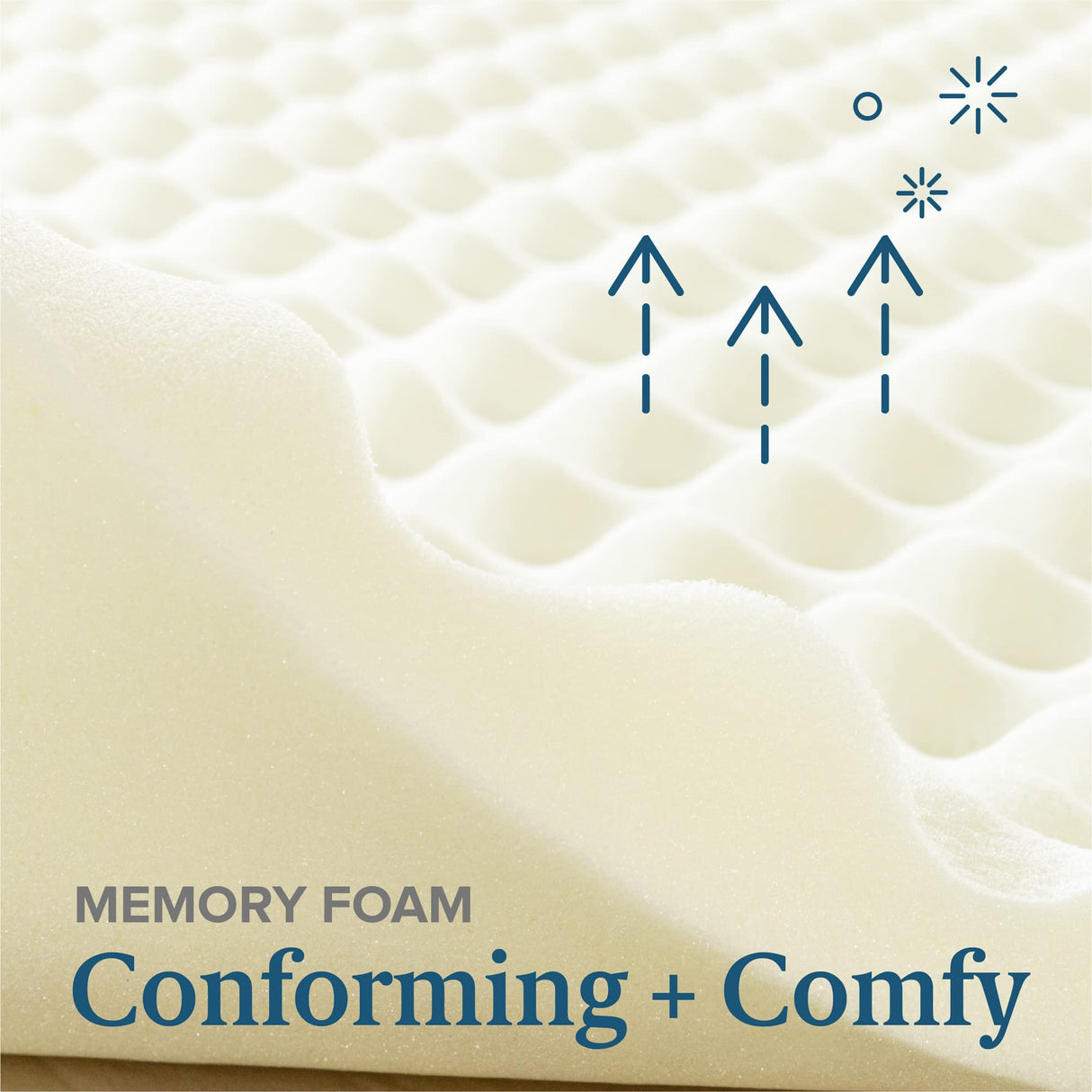 ZINUS 2 Inch Copper Cooling Memory Foam Mattress Topper with Airflow Design, Twin Zinus