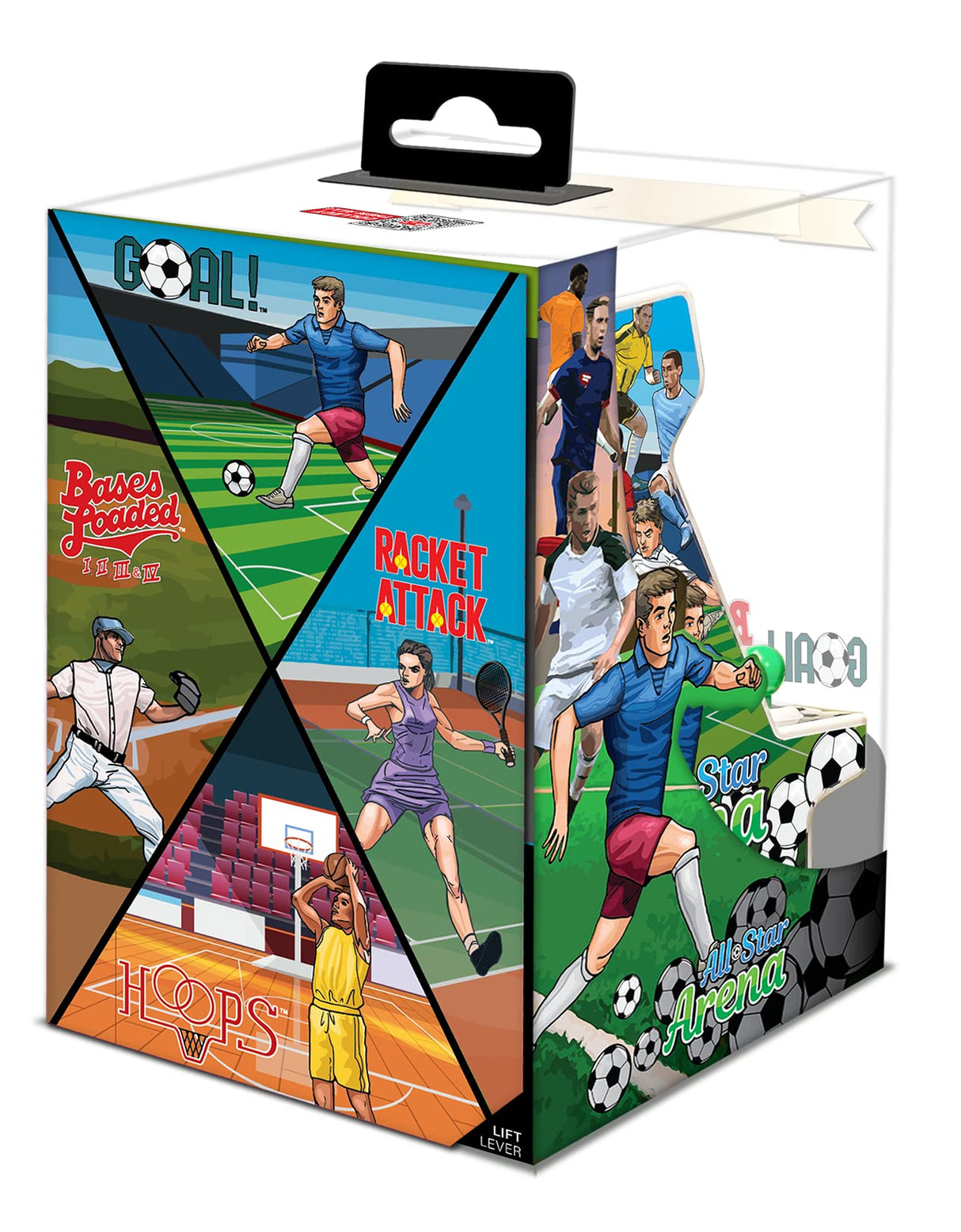 MY ARCADE All-Star Arena Pico Player- 3.75" Fully Playable Portable Tiny Arcade Machine with 107 Retro Games, 2" Screen Color Display, Battery Powered,White My Arcade