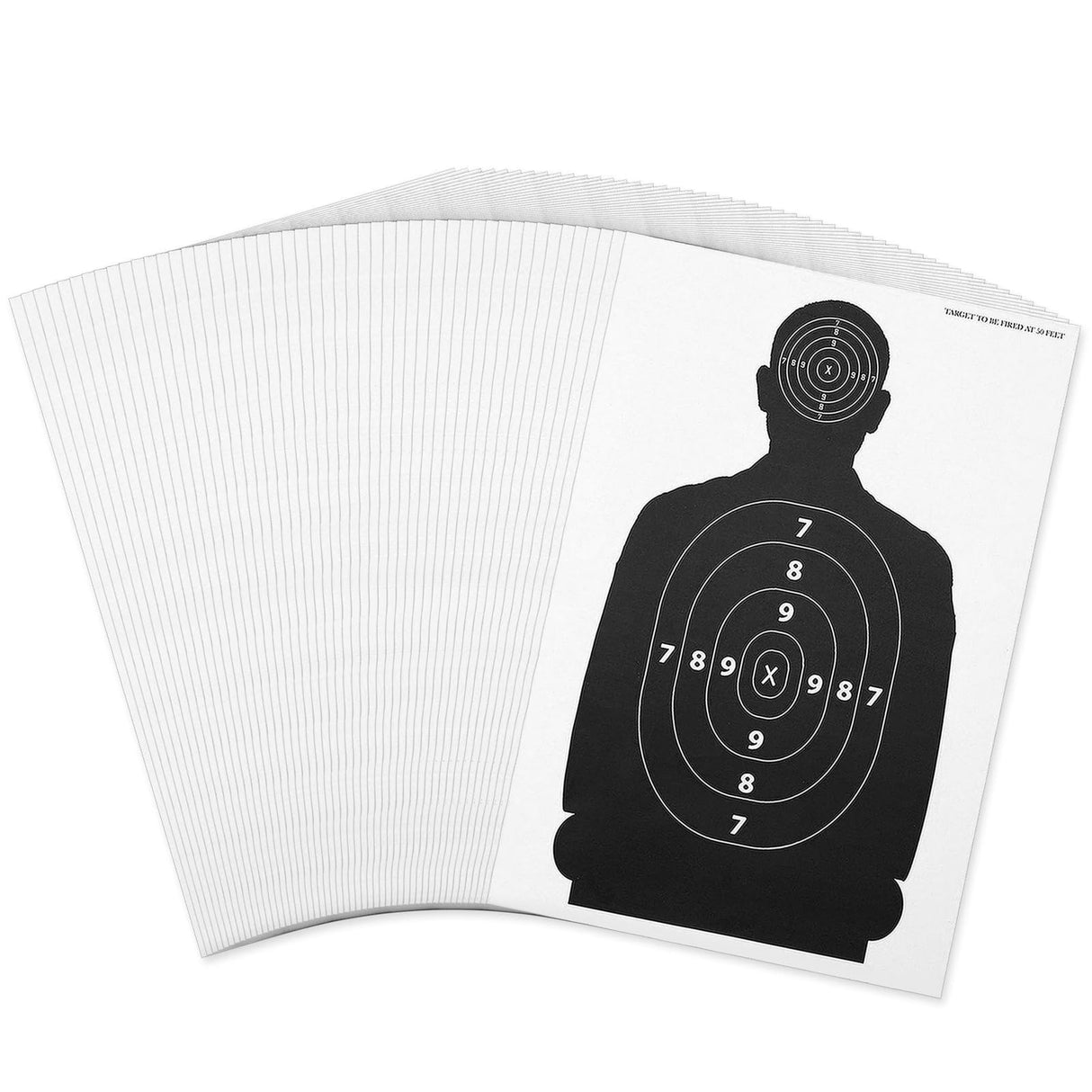 Juvale 50 Pack Paper Shooting Targets for Range Bulk, Silhouette for Hunting, Handguns, Pistols, Rifles (17 X 25 in) Juvale