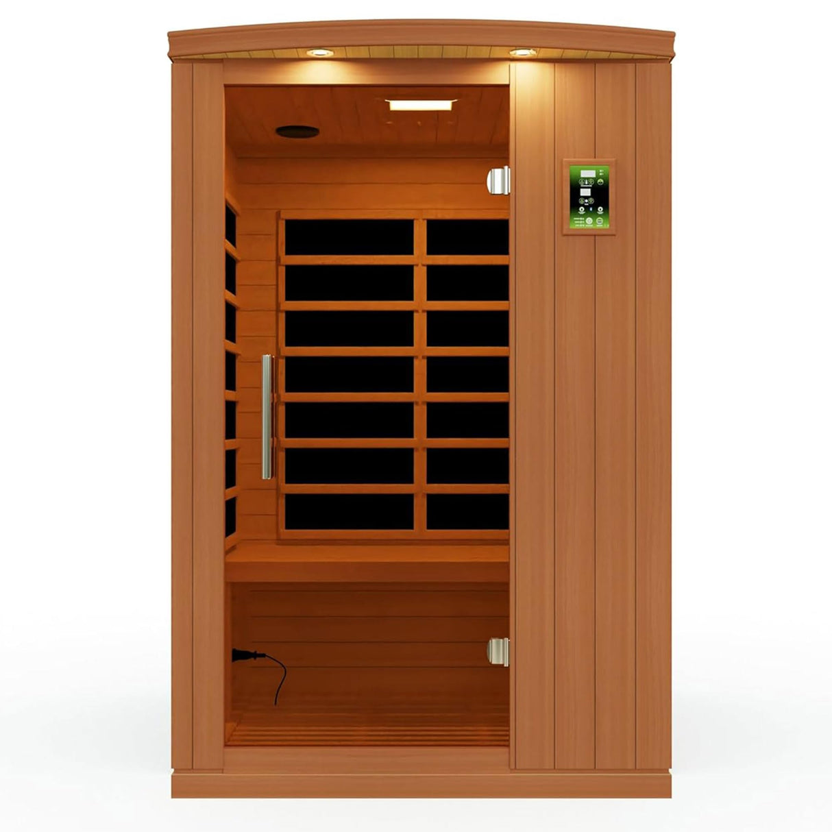 Dynamic Saunas Venice Elite 2 Person Capacity PureTech Ultra Low EMF Infrared Therapy Home Sauna Box with Bluetooth, Roof Vent, and LED Control Panel DYNAMIC SAUNAS