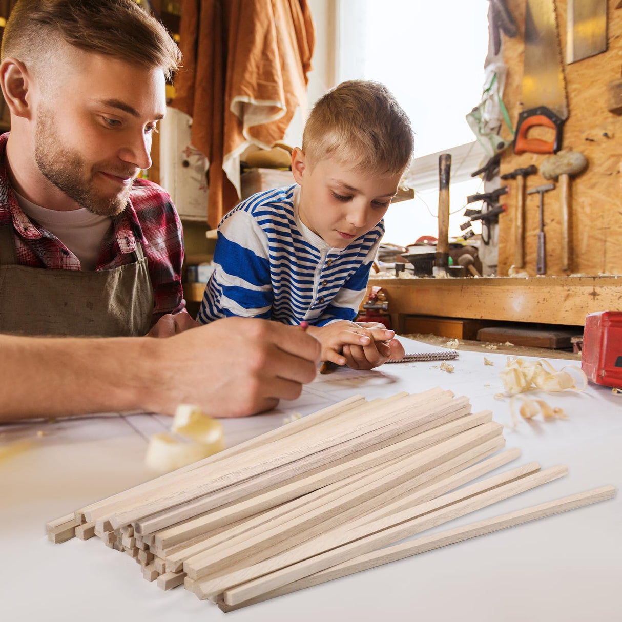 70Pcs 1/4" x 12" Balsa Wood Sticks, Square Dowel Rods Wood Furring Strips Hardwood Sticks for Crafts DIY Projects Models Making WSICSE