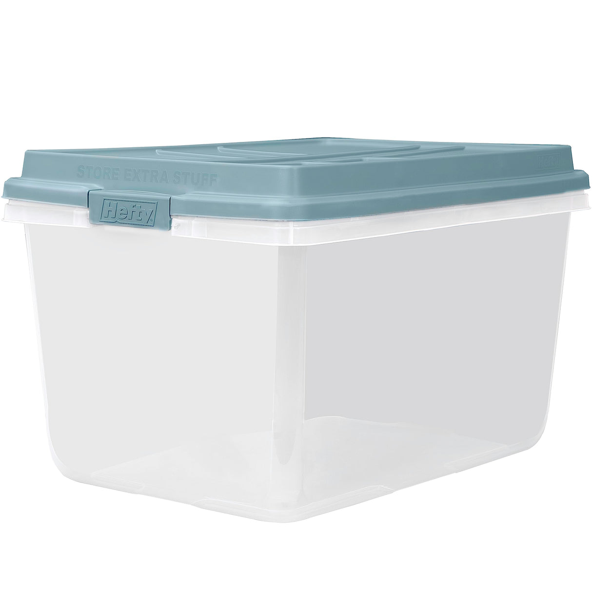 Hefty HI-RISE 72 Qt Large Plastic Storage Bins with Lids, 6 Pack Stackable Containers with Secure Latching Handles, Clear Storage Totes for Garage, Closet, Basement, Clothes and Household Organization Hefty