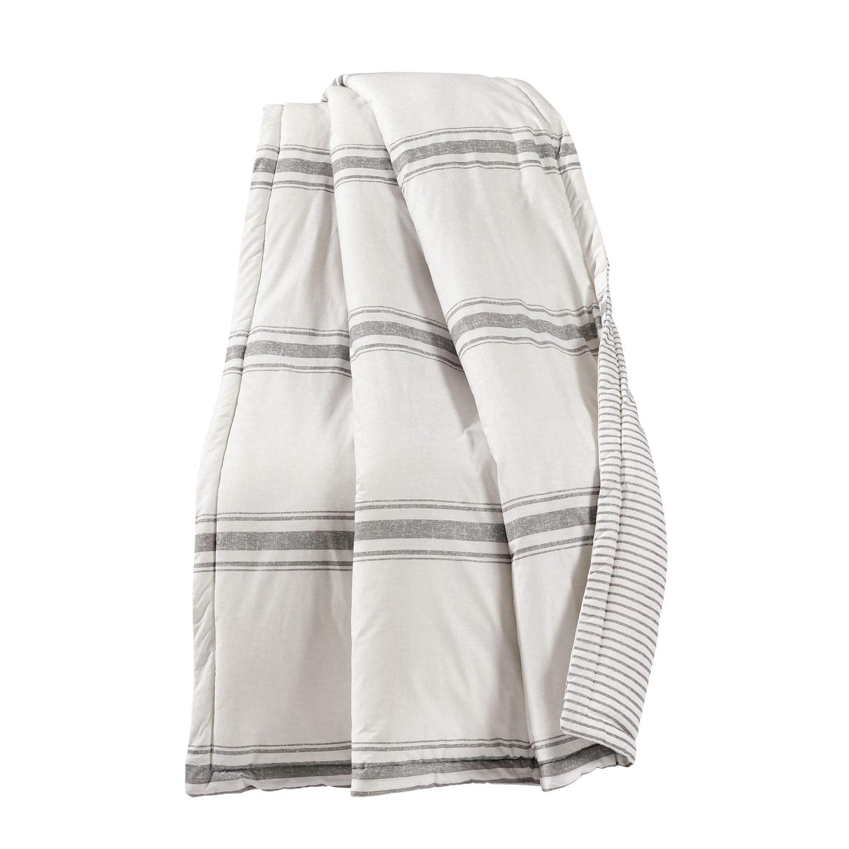 Lush Decor Throw Blanket Farmhouse Stripe, 60" x 50", Gray Lush Decor