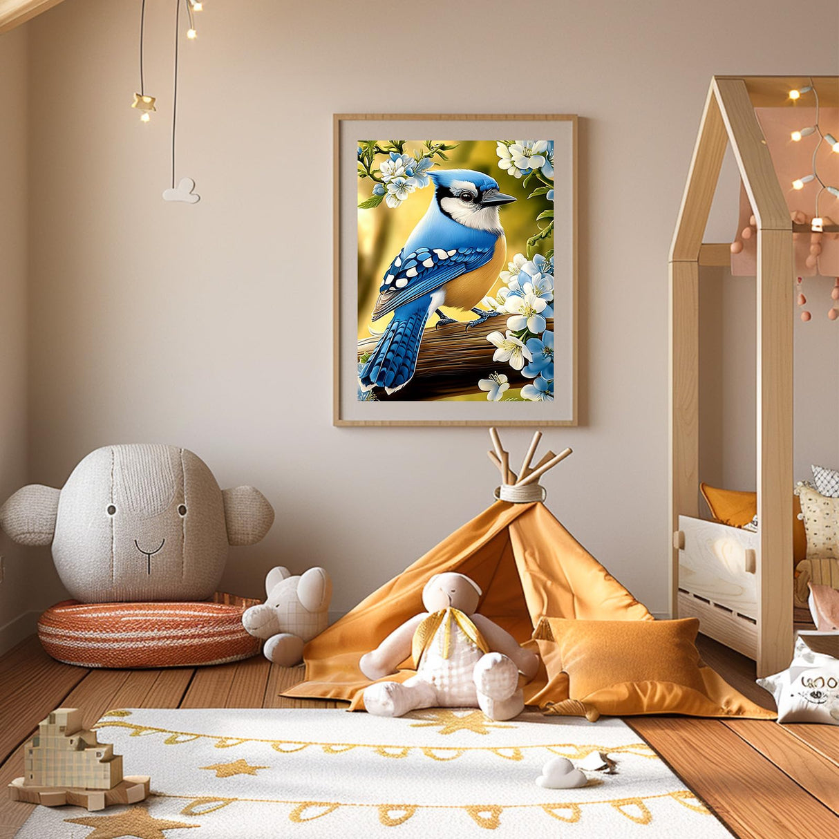 MISCER Bird Diamond Art Kits for Adults, Animals Diamond Painting Kits for Beginners, 5D Full Drill Round Paint with Diamonds Pictures, Gem Art Painting DIY Crafts Kit Decor 12x16inch MISCER