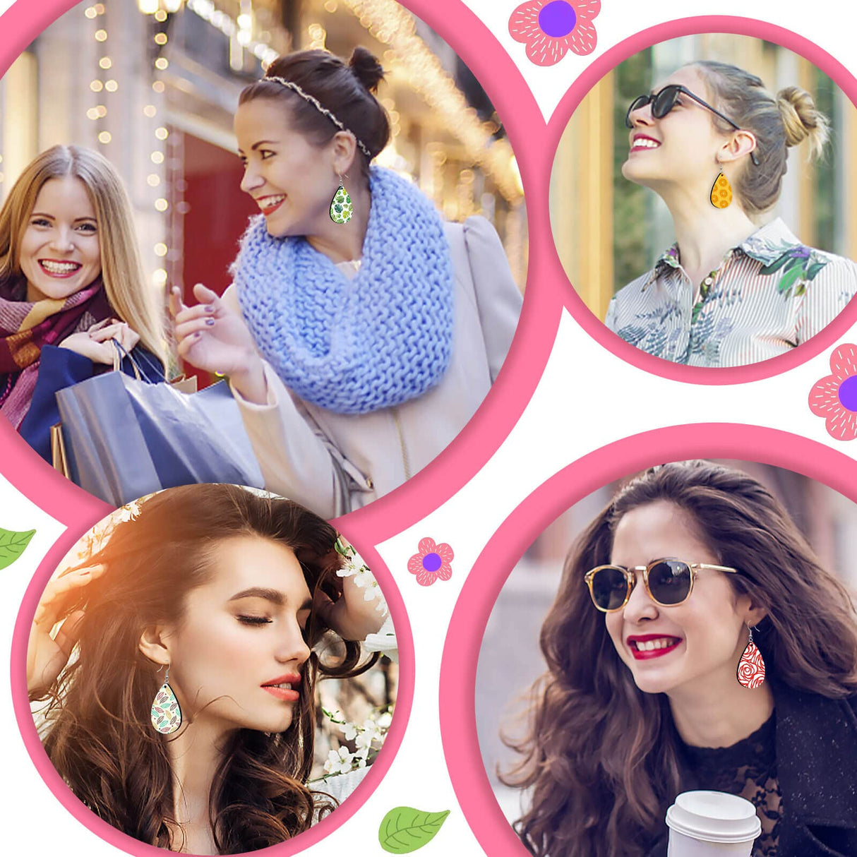 60 Pieces Sublimation Blanks Products, modacraft Sublimation Blank Earrings with Earring Hooks Jump Rings Ear Plugs Holder Cards Bags for Jewelry DIY Making Modacraft