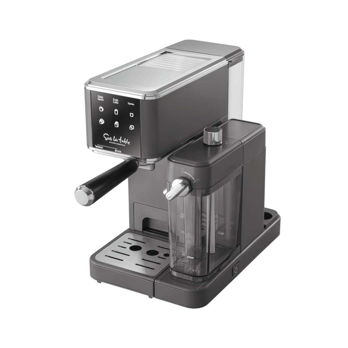 SUR LA TABLE KITCHEN ESSENTIALS 6-IN-1 Espresso Maker - Brew Lattes, Cappuccinos and Single or Double Espressos, Automatic Milk Frother and Digital LED Touchscreen Display, 1350w Sur La Table