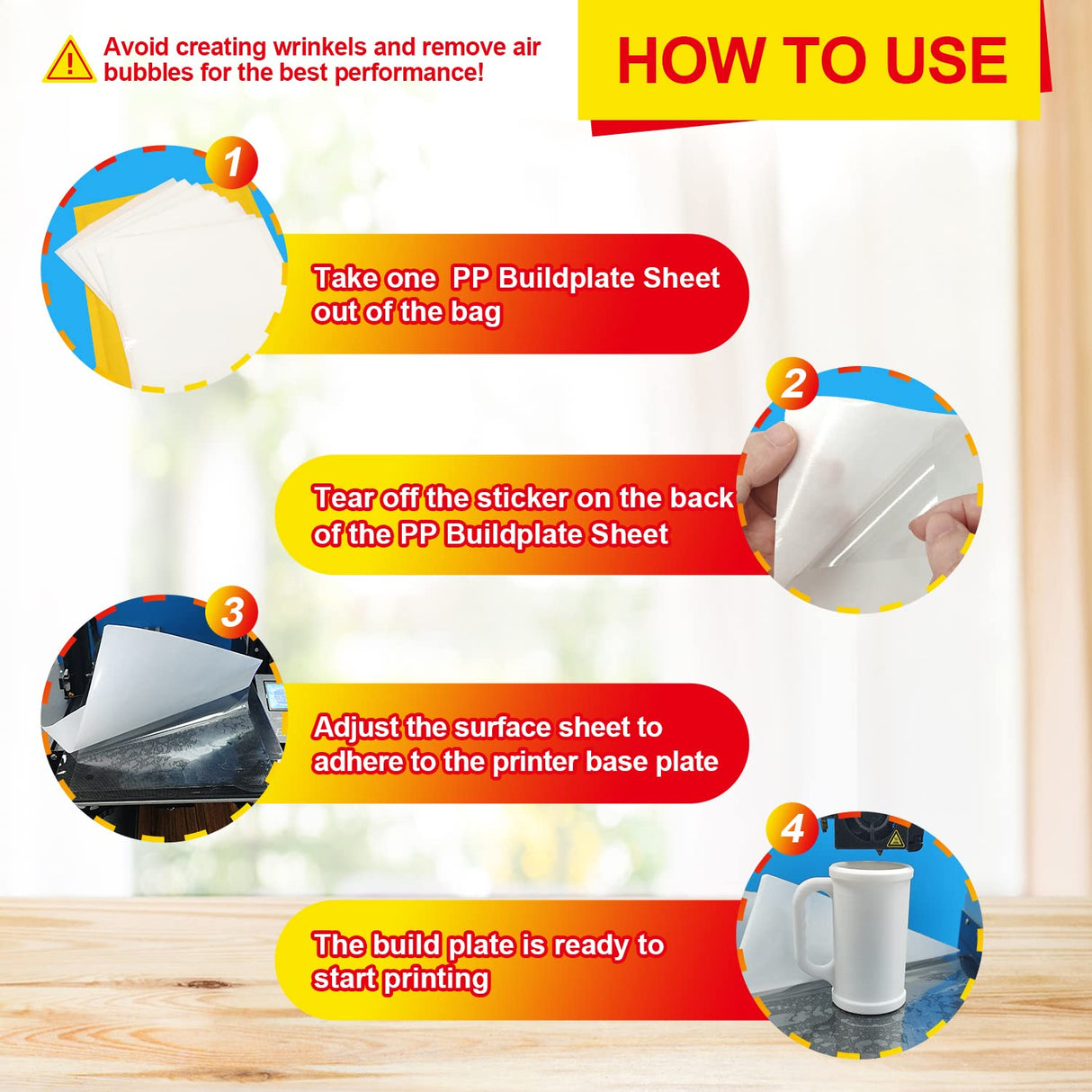 Reprapper Polypropylene PP Filament, Semi-Flexible Ultra Tough Filament 1.75mm 3D Printer Filament for 3D Printing (± 0.03mm) 2.2lb (1kg), 5pcs Build Sheet Included, White RepRapper