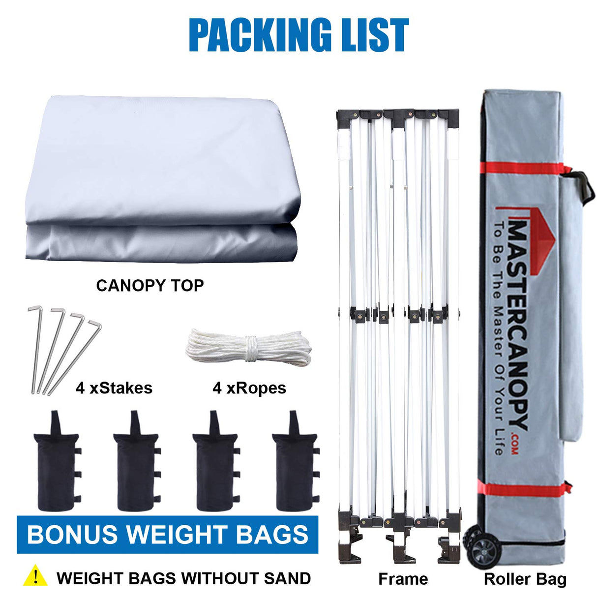 MASTERCANOPY Pop Up Canopy Tent Commercial Grade 10x20 Instant Shelter (White) MASTERCANOPY