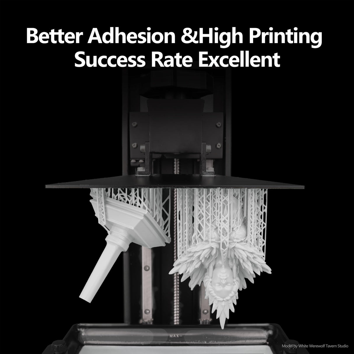 Makercubic³ Standard Resin Fast Curing, for 395-405nm UV Light Curing 3D Printing Liquid,Well Formed(White,500g) MakerCubic³