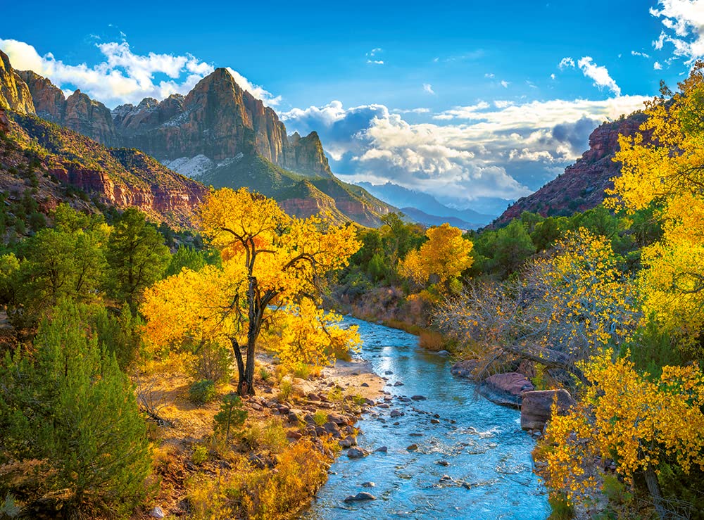 CASTORLAND 3000 Piece Jigsaw Puzzle, Autumn in Zion National Park, Nature and Landscape, USA, Adult Puzzle, Castorland C-300624-2 Castorland