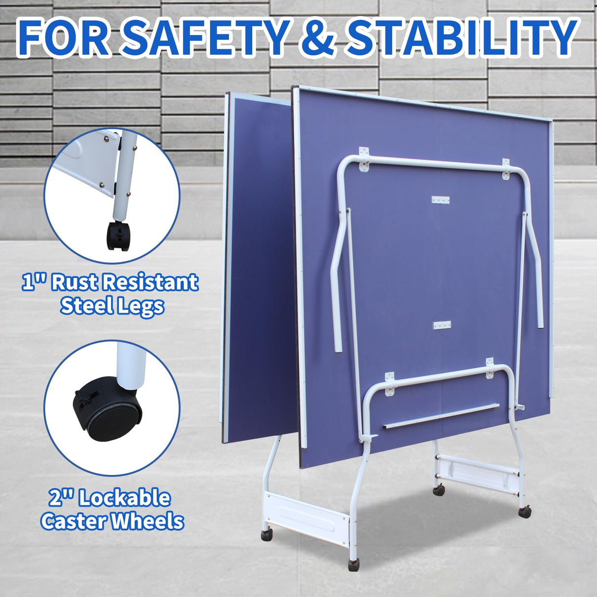 SculPong 9FT Table Tennis Table, Foldable Ping Pong Table Set for Indoor Games, Portable Table Tennis Table with Net, 2 Table Tennis Paddles and 3 Balls SculPong