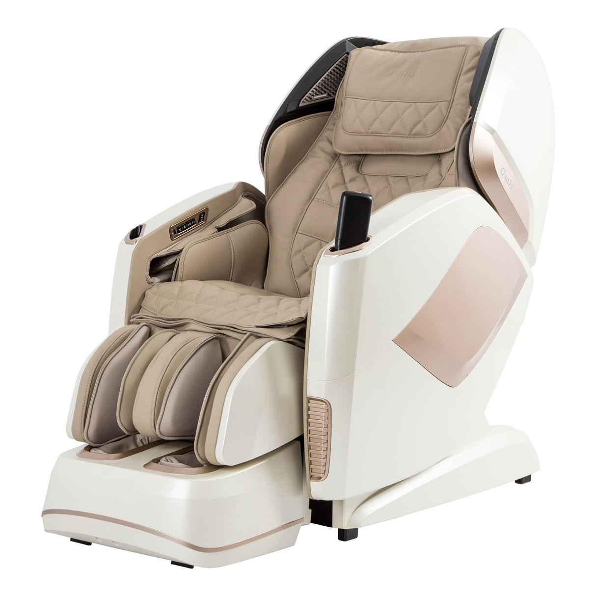 Osaki OS-Pro Maestro 4D Zero Gravity Massage Chair with Heated Rollers, L-Track Design, Touch Screen Remote (Ivory) Osaki