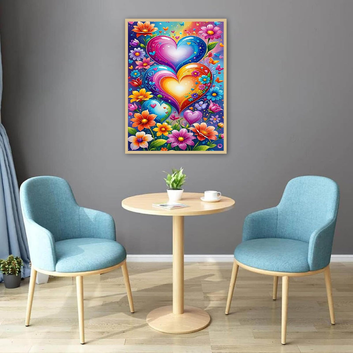 JFYHAB Love Diamond Painting Kits for Adults, Flower 5D Diamond Art Kits for Beginner DIY Full Drill Diamond Dots Crystal Craft Kits Gem Art for Home Wall Decor Gifts 11.8x15.7 inch JFYHAB