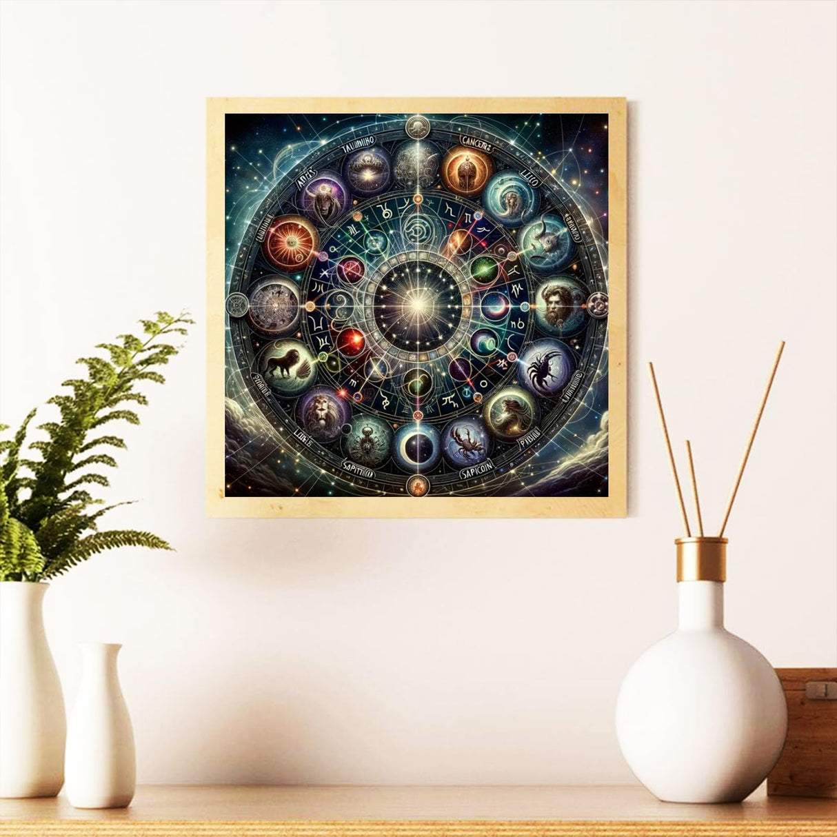 hkejoi Fantasy Diamond Art Kits for Adults, Diamond Painting Kits for Adult Beginners, 5D Round Full Drill Gem Art Kits DIY Crafts for Home Decor Gift 14x14 Inch hkejoi