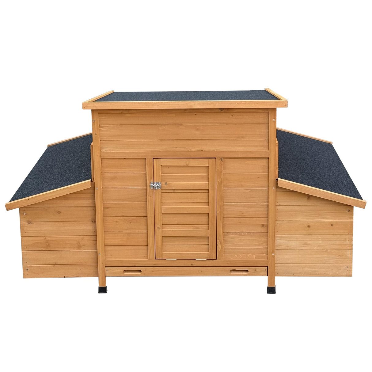 RUNVA Chicken Coop, Large Wooden Chicken Hutch with 6 Nesting Boxes, Outdoor Hen House,Small Animal Cages, Duck Houses RUNVA