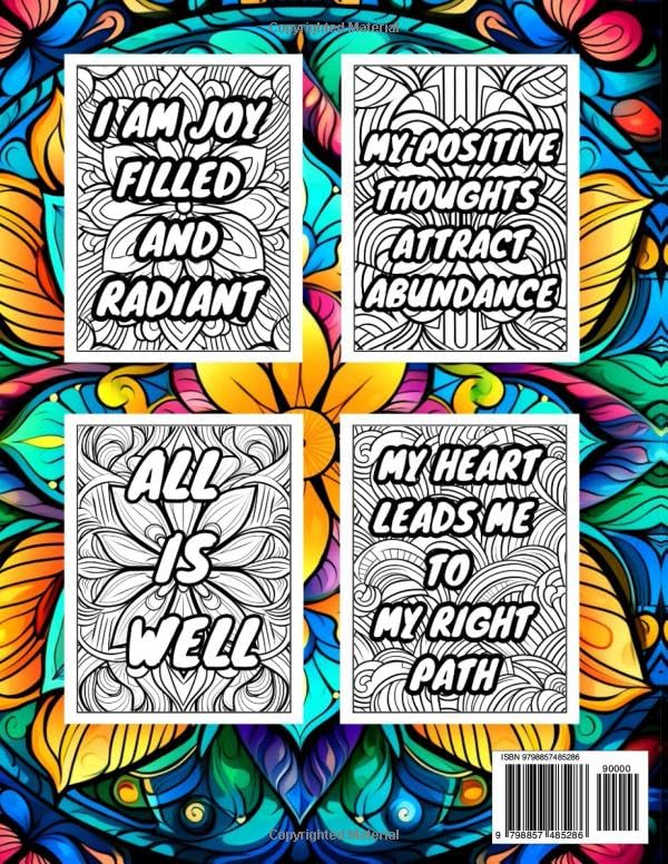 Positive Thoughts, Powerful Results: Positive Affirmation Coloring Book WoodArtSupply